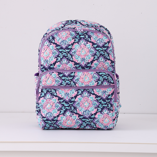 Quilted Full Size Backpack Twilight Garden