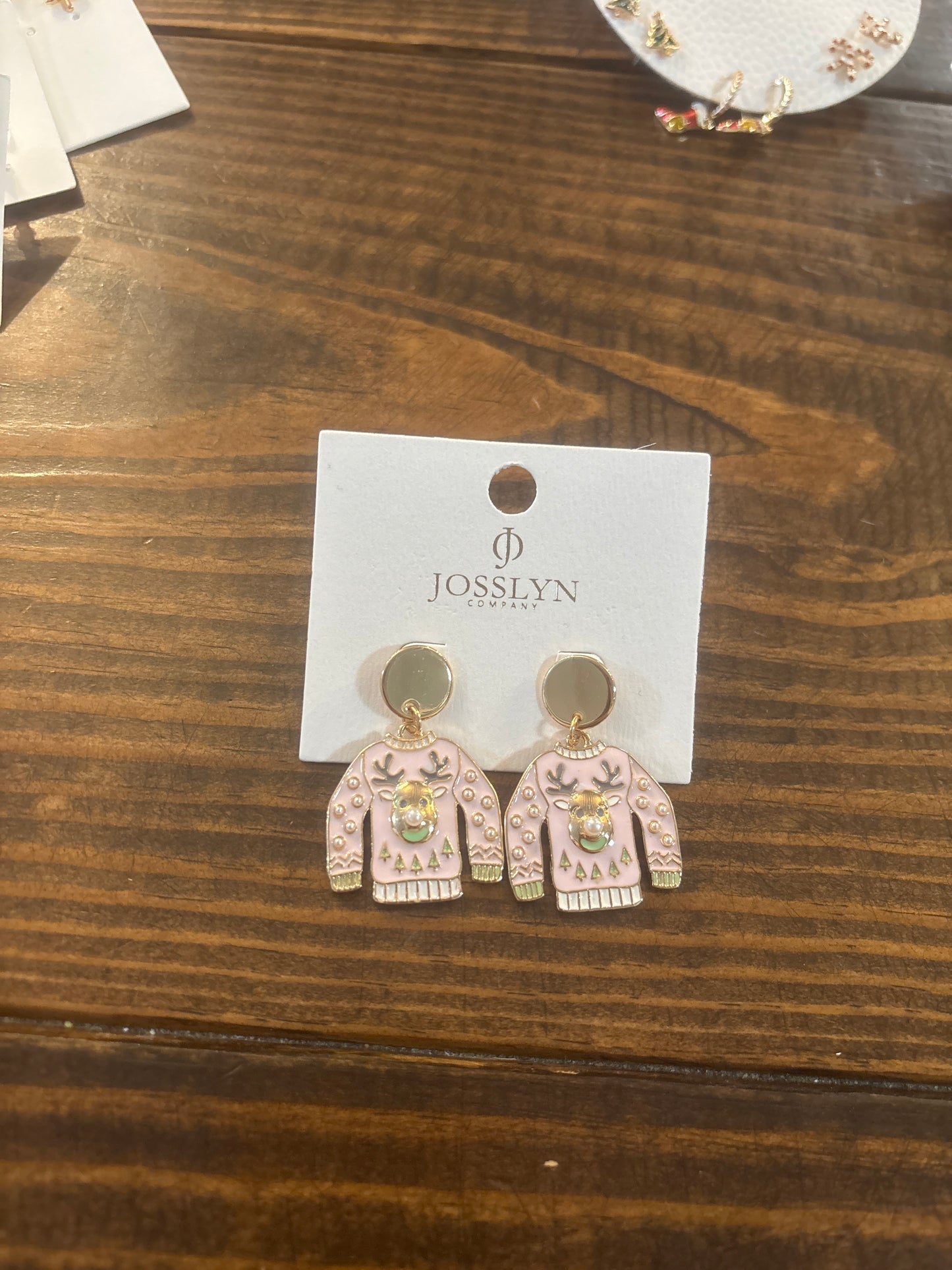 Reindeer sweater earrings