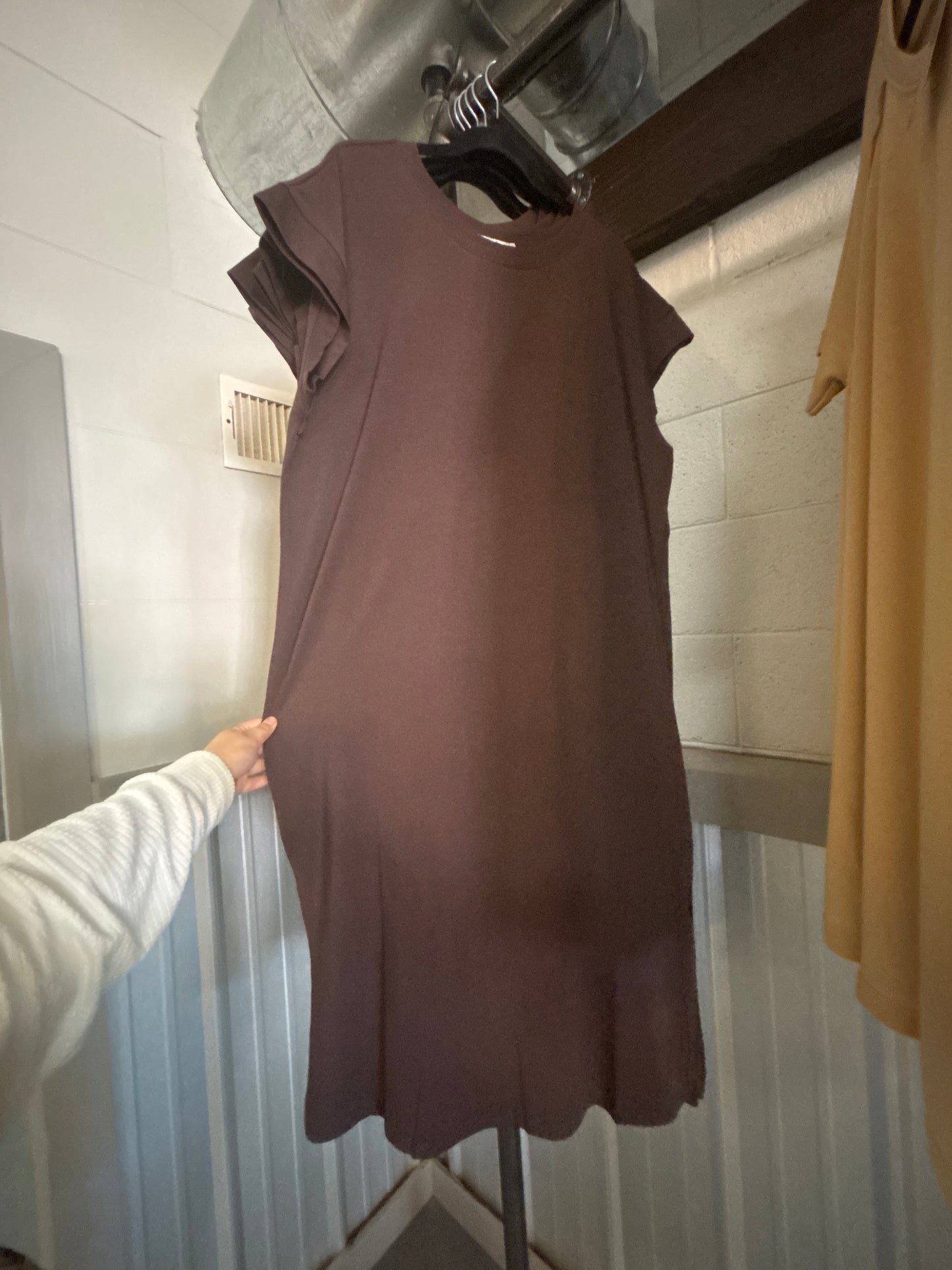 Round Neck Midi Dress