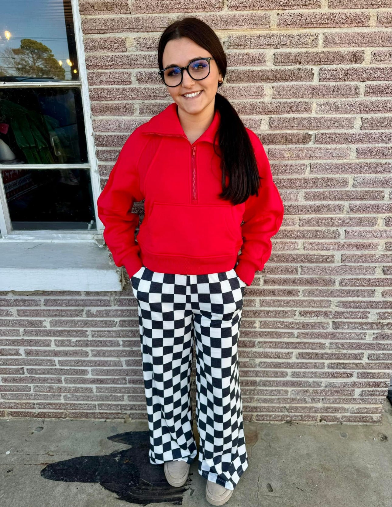 Black/White Checkered Pants
