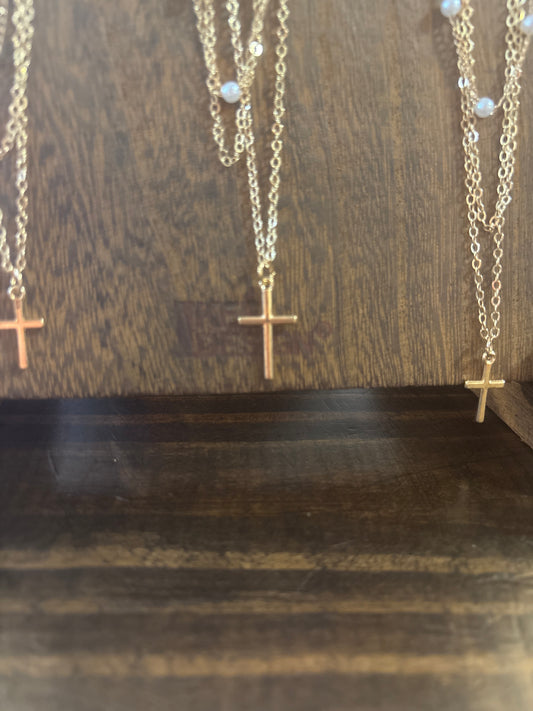 Gold layered necklace