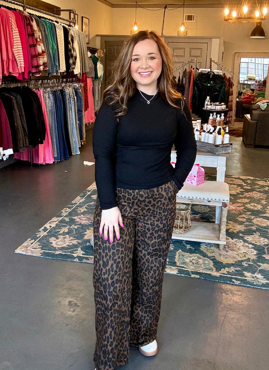Brown Leopard Pants