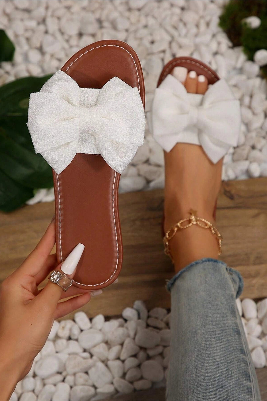 Bow Sandal- White