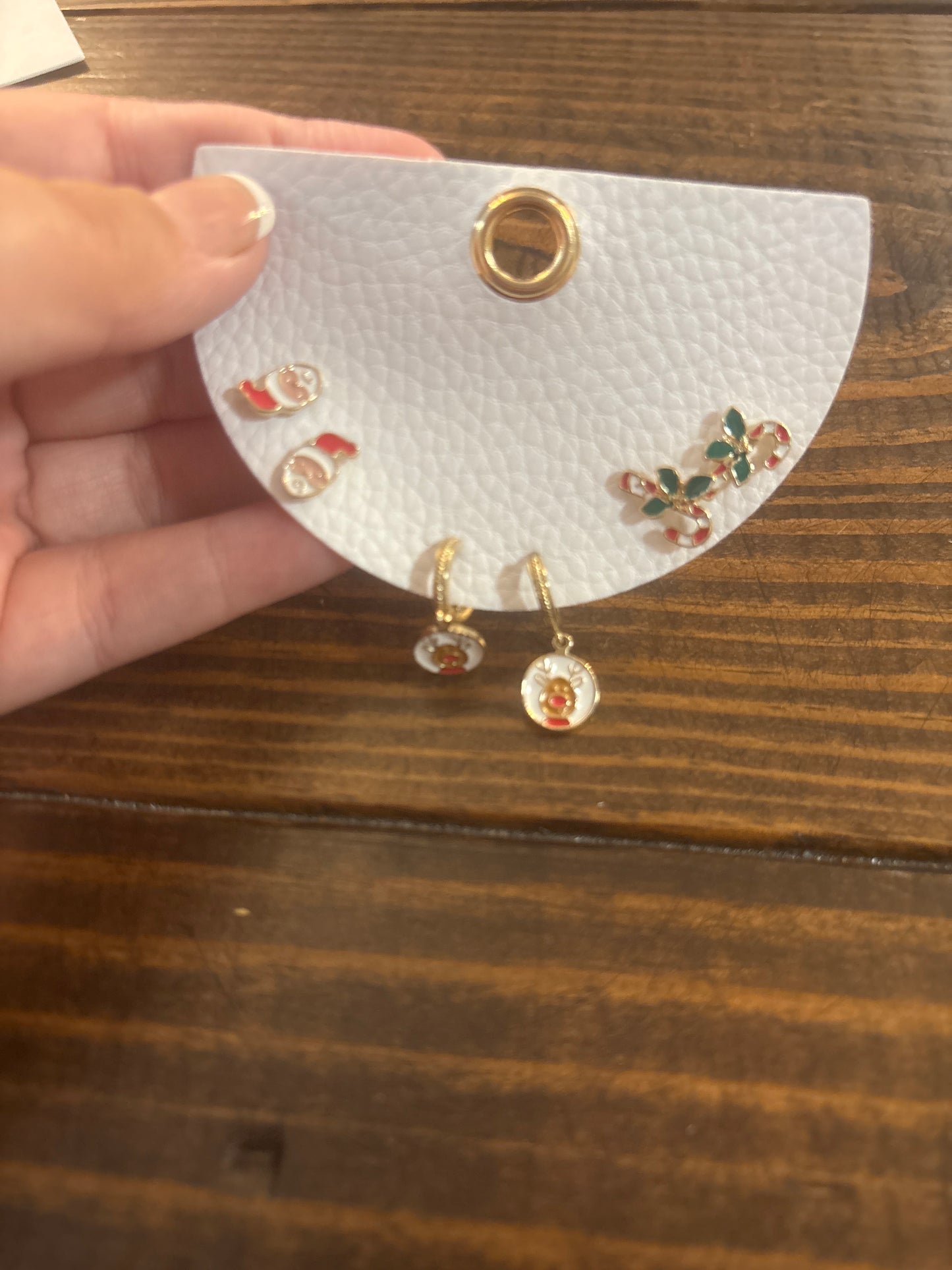 Christmas earring trio