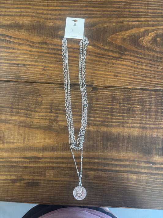 Sliver Three Layered Necklace