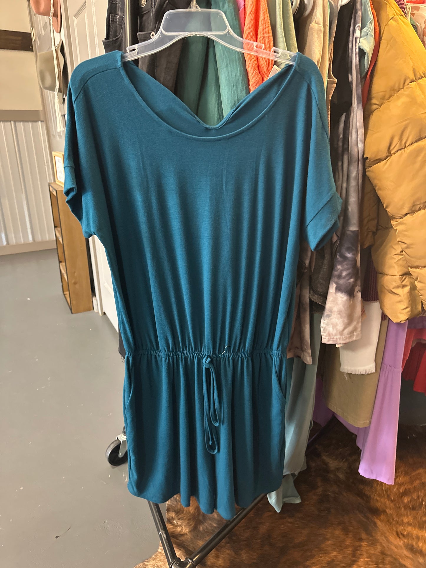 pink and dark blue zenana rompers