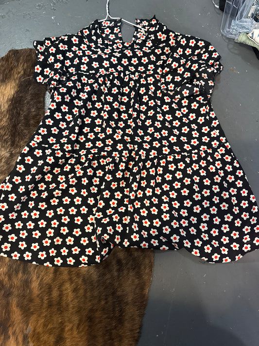 floral ruffle sleeve top