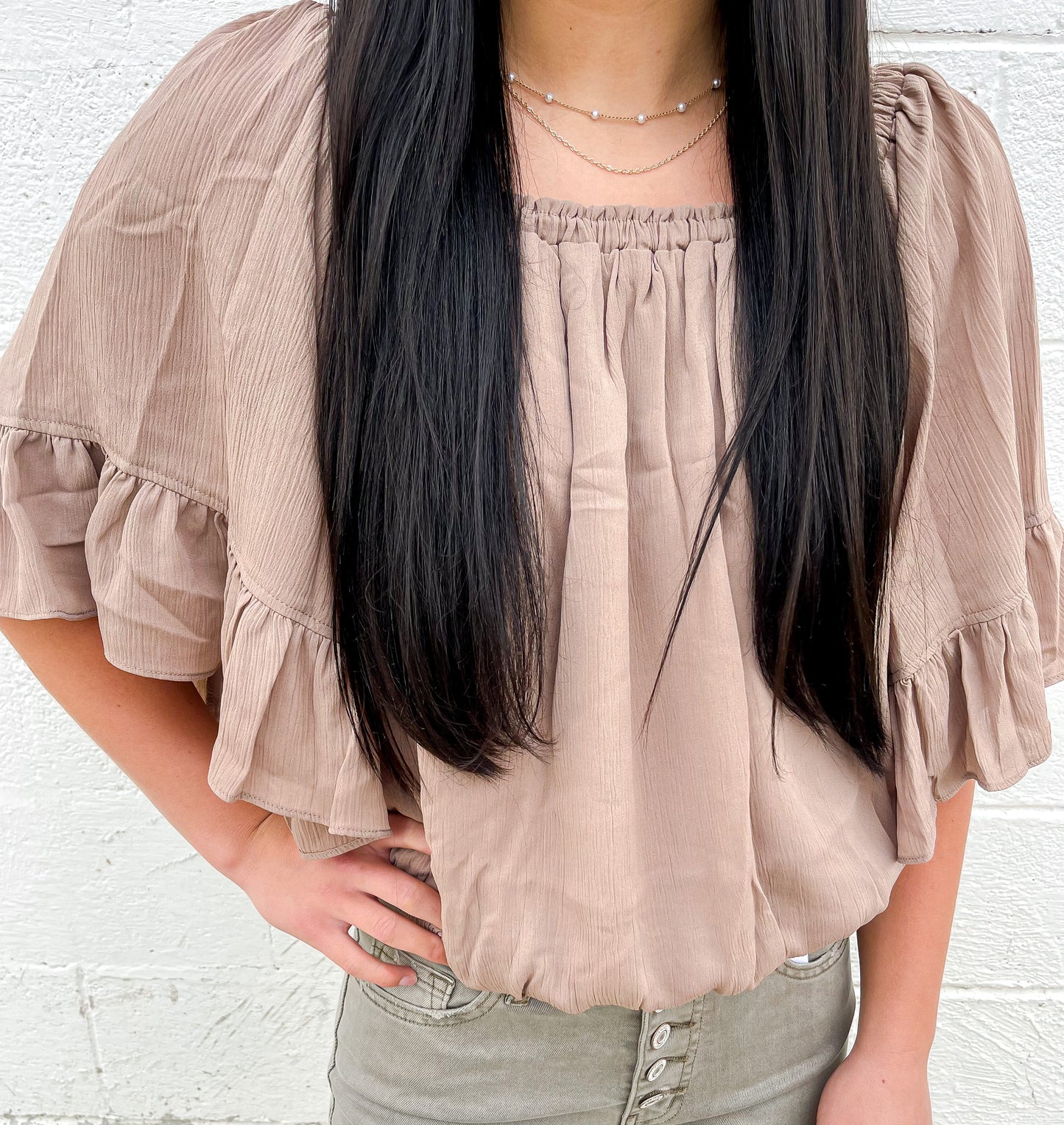Off Shoulder Ruffled Blouse