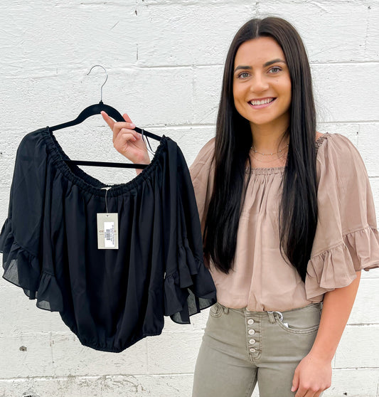 Off Shoulder Ruffled Blouse