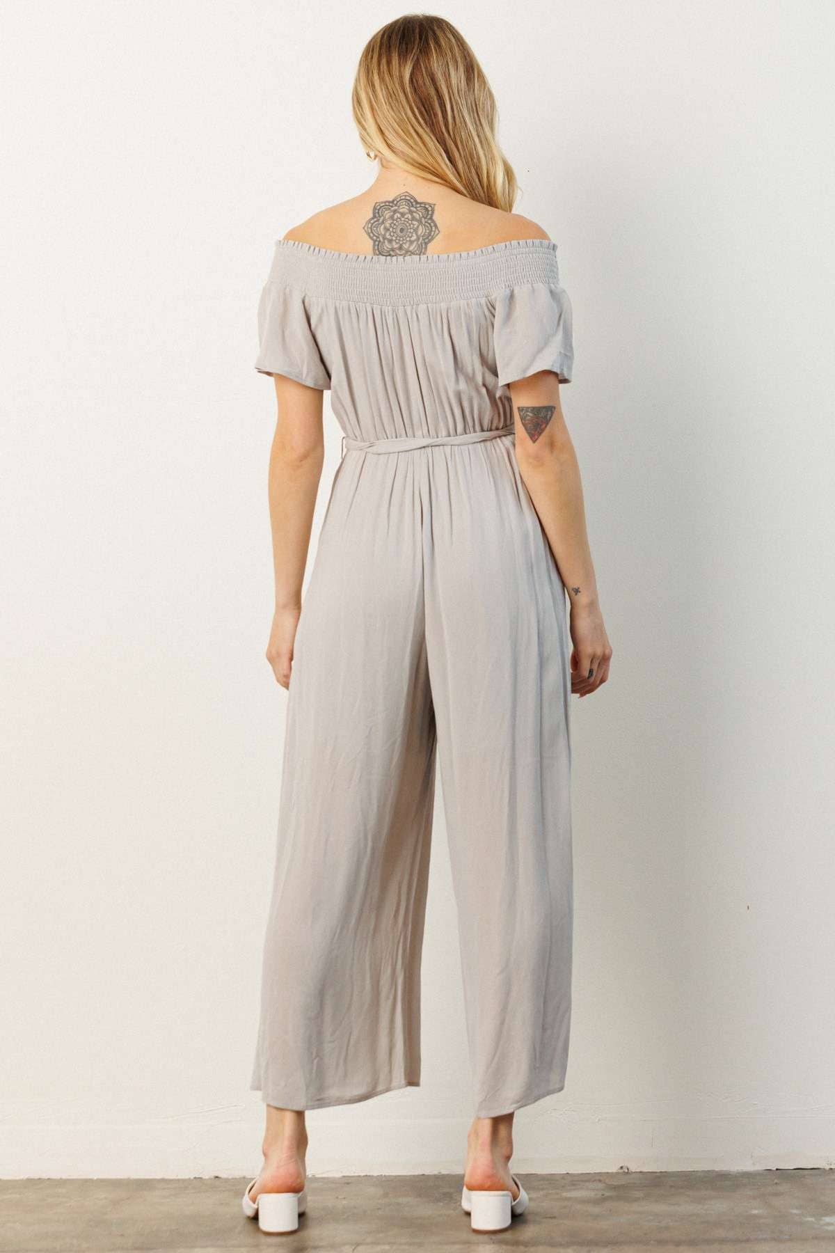 OFF SHOULDER JUMPSUIT