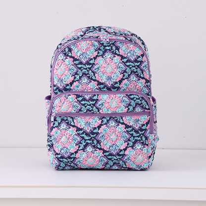 Quilted Full Size Backpack Twilight Garden
