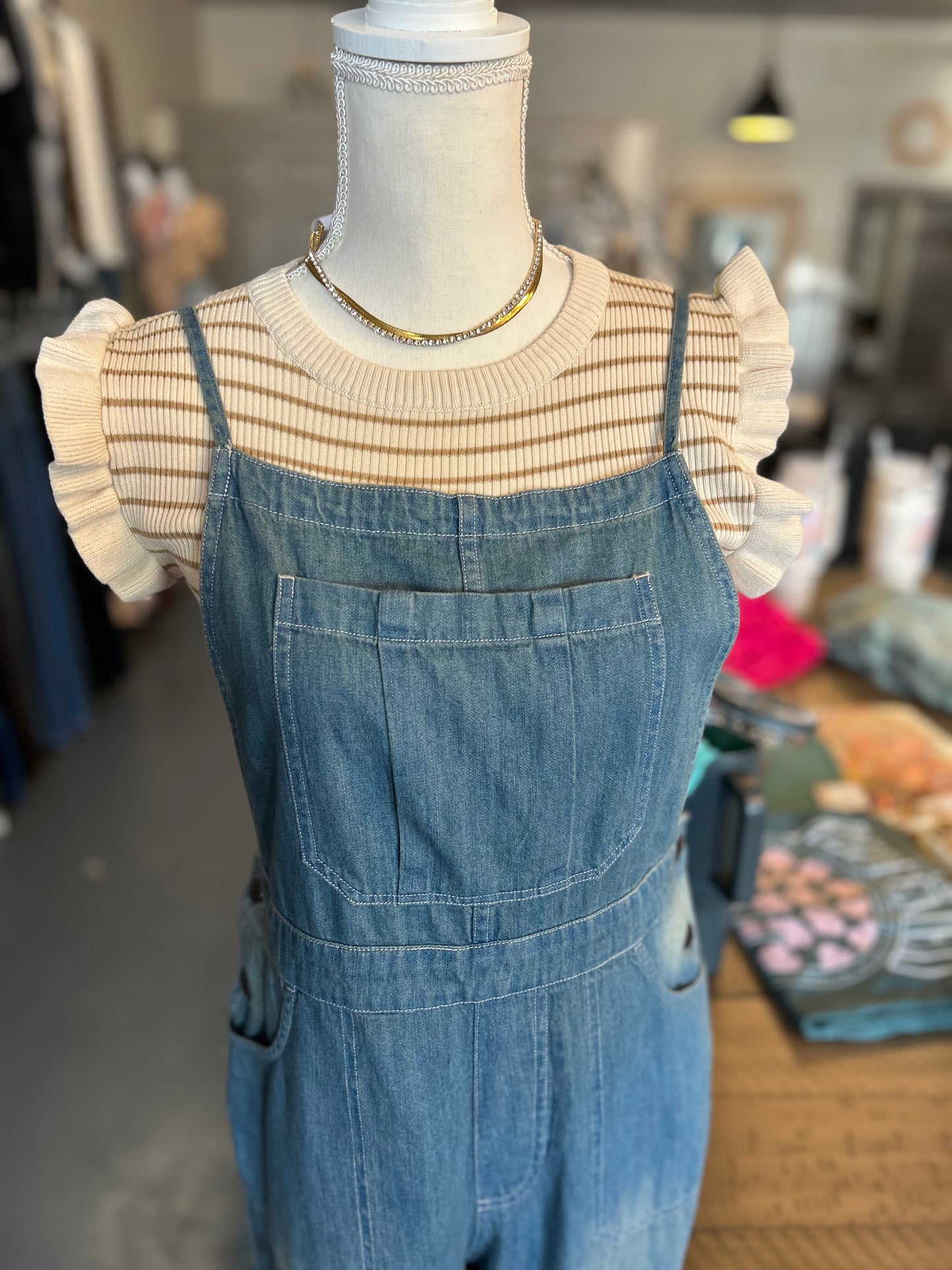 Light Khaki Ruffle Sleeve