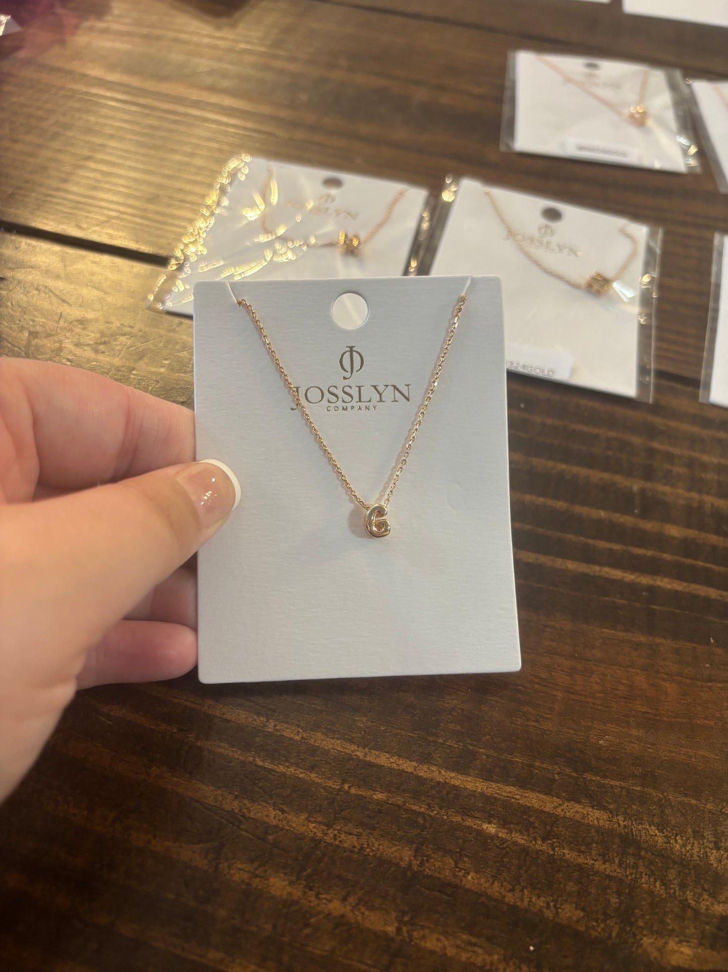 Letter necklaces