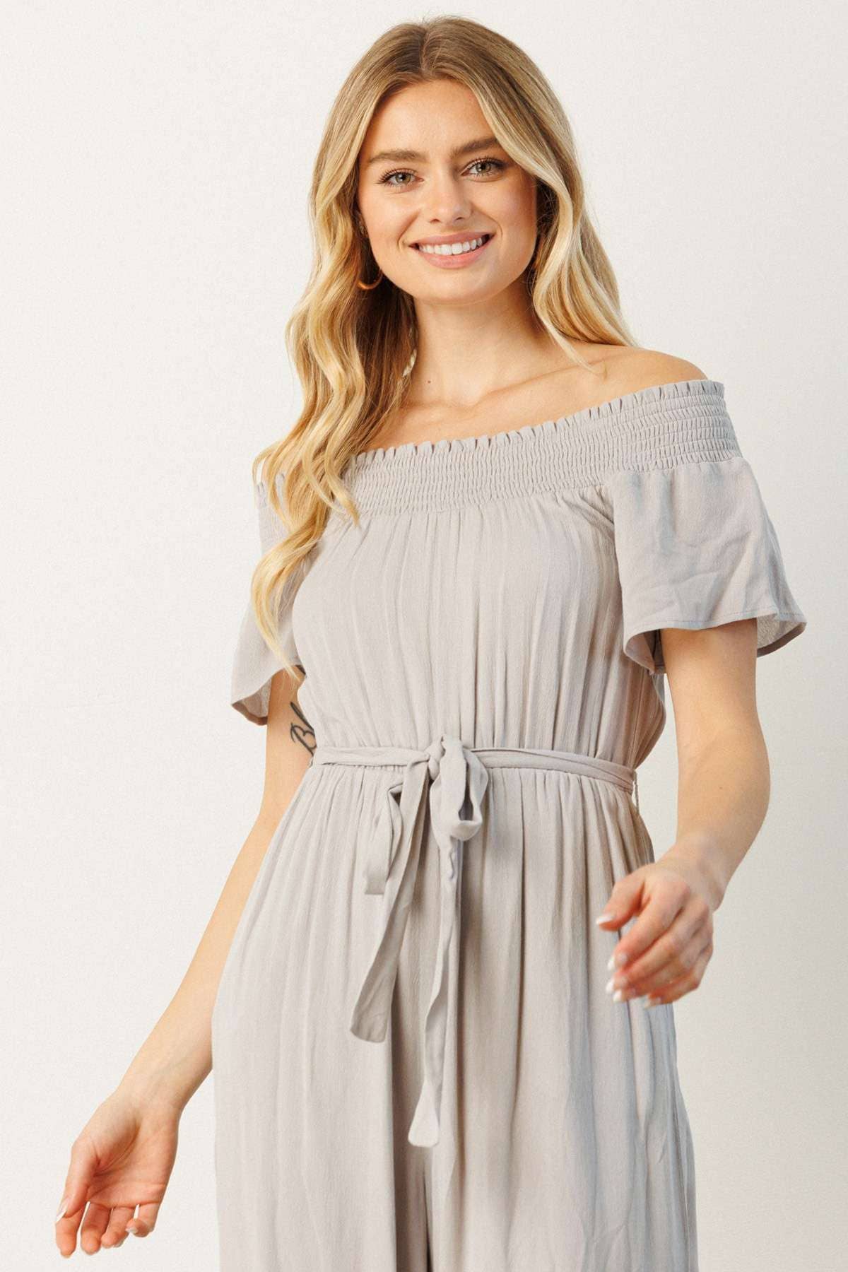 OFF SHOULDER JUMPSUIT