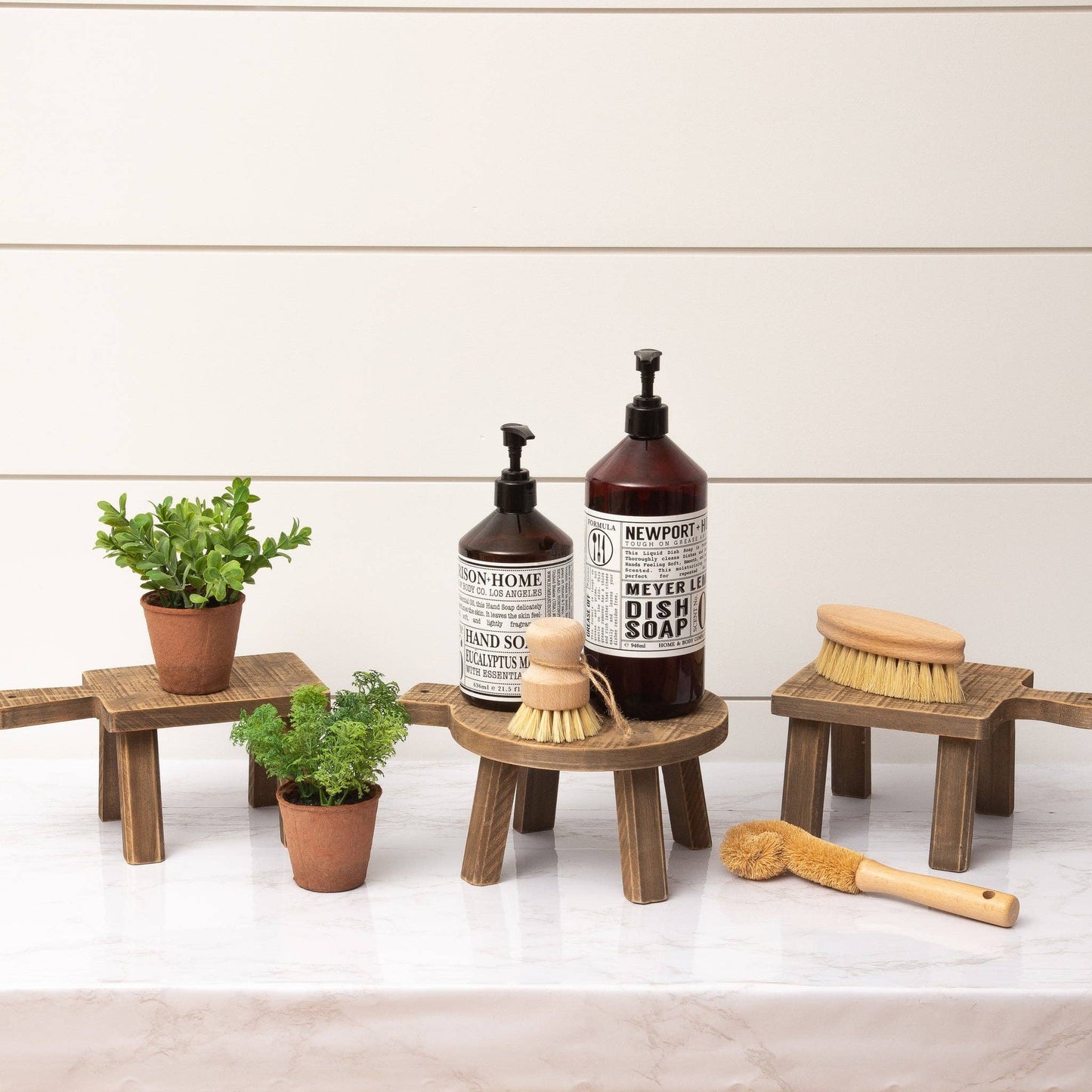 Mini Wood Risers (Set Of 03)