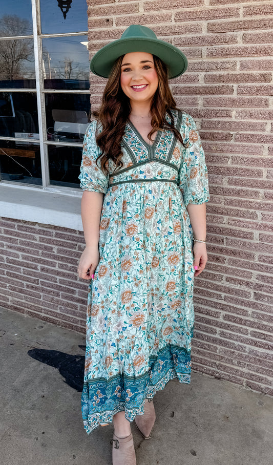 Seafoam Blue Maxi Dress
