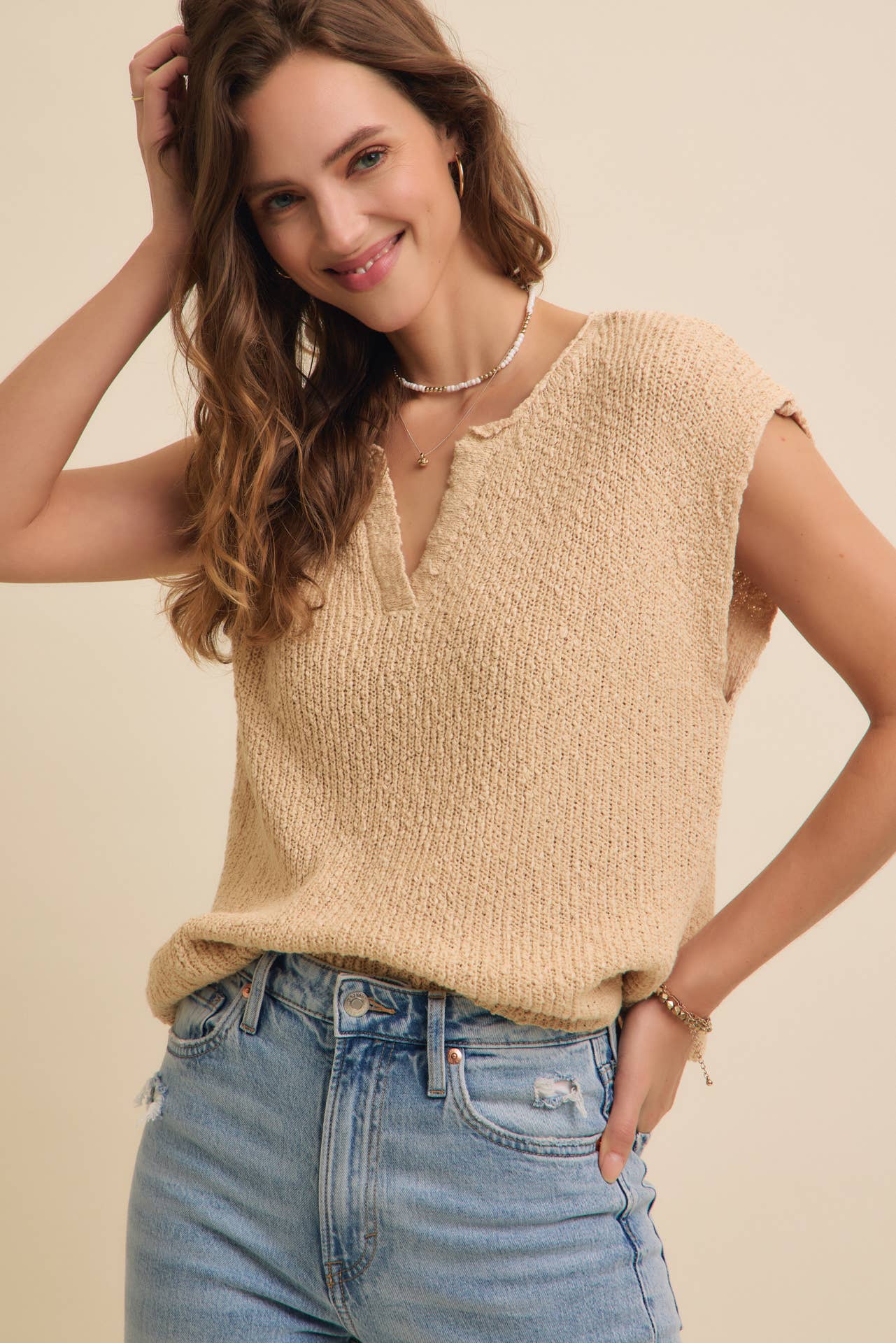 Neutral Beige top