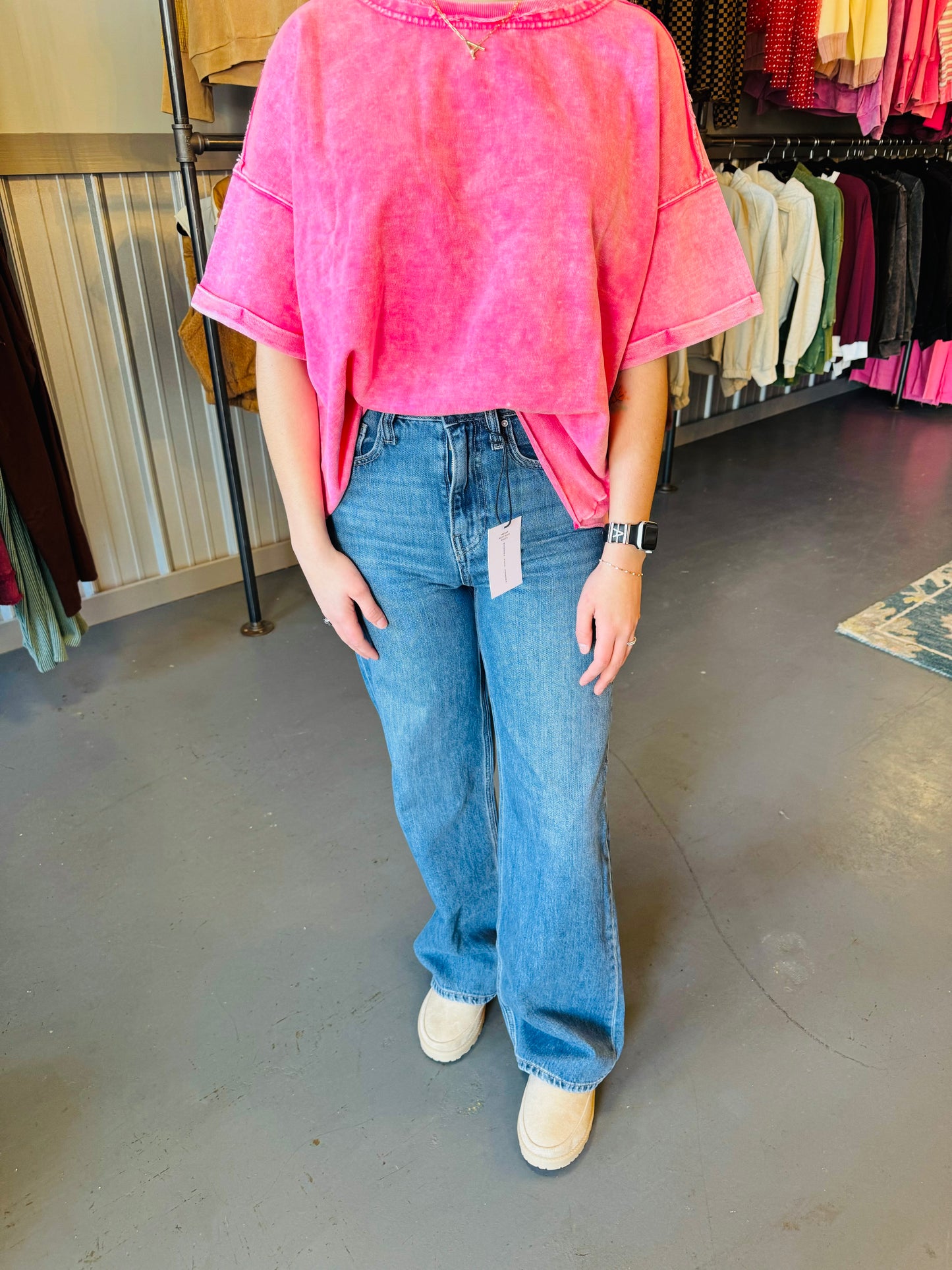 High Rise Wide Leg Denim