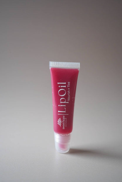 Natural Lip Oil - Dahlia | Nourish + Tint | Tallow & Lanolin