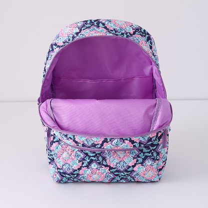 Quilted Full Size Backpack Twilight Garden
