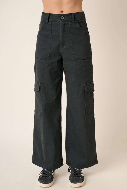 CARGO WIDE LEG HIGH WAISTED PANTS