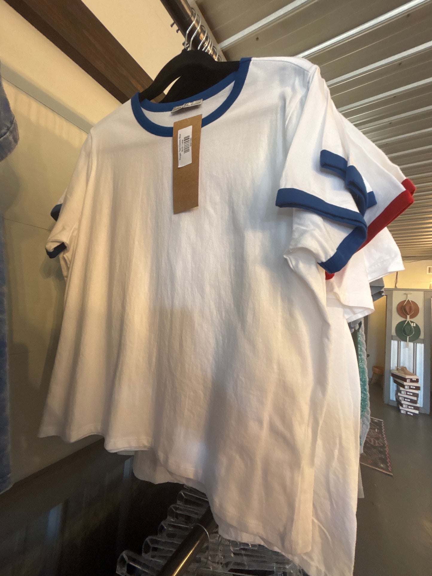 Ringer Tee-Classic Blue