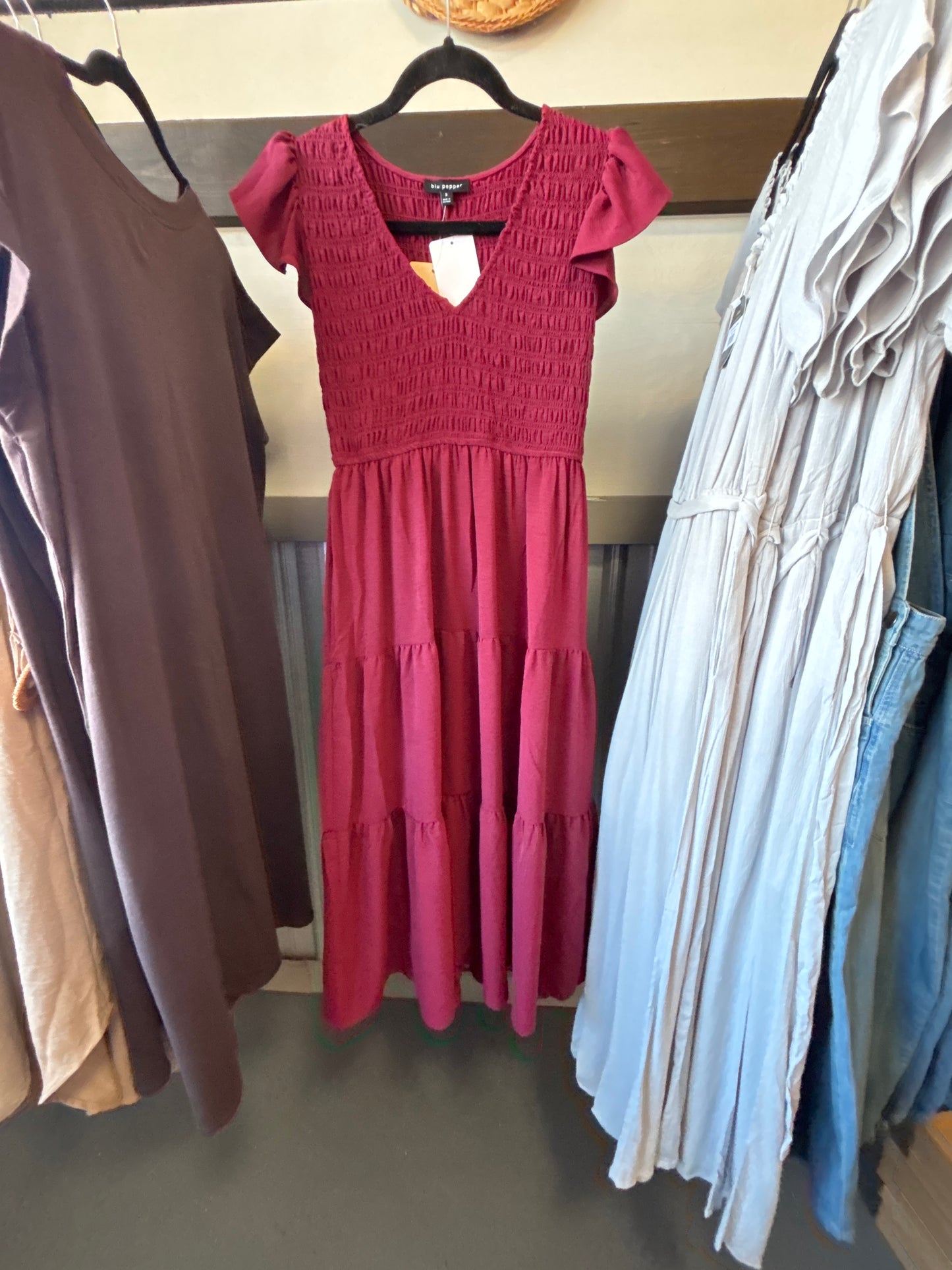 Flutter Sleeve Maxi Dress