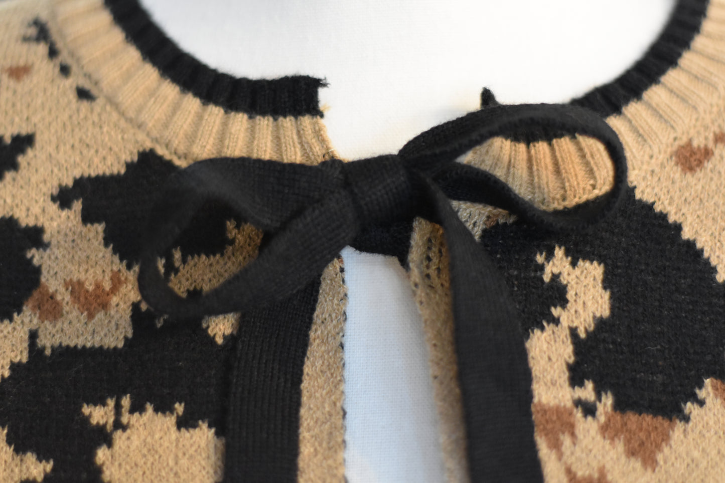 Leopard Print Tie Cardigan