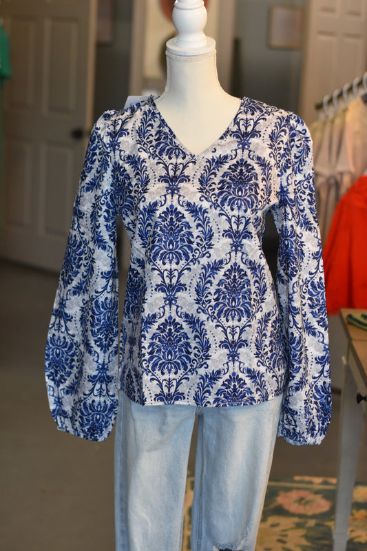 Vintage V-Neck long sleeve