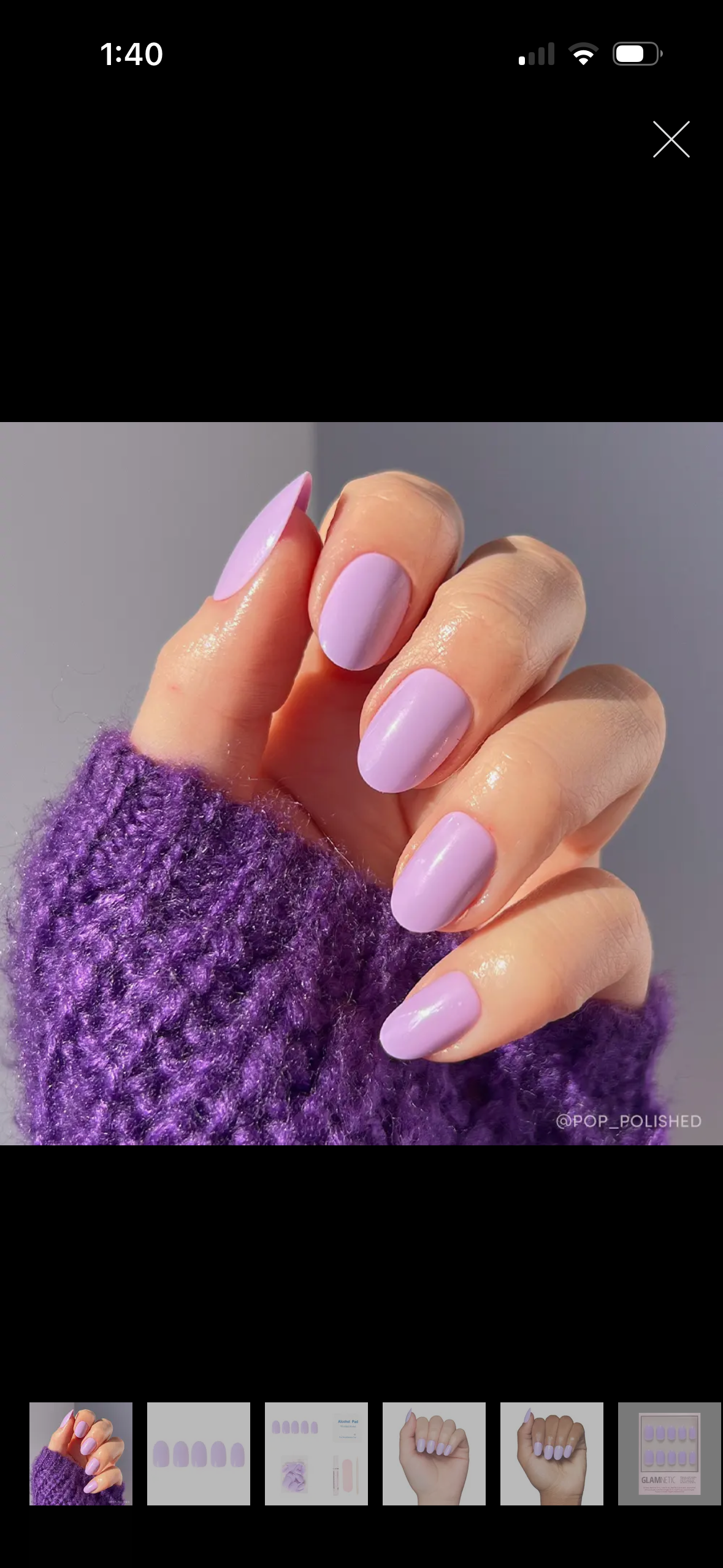 Glue on nail
