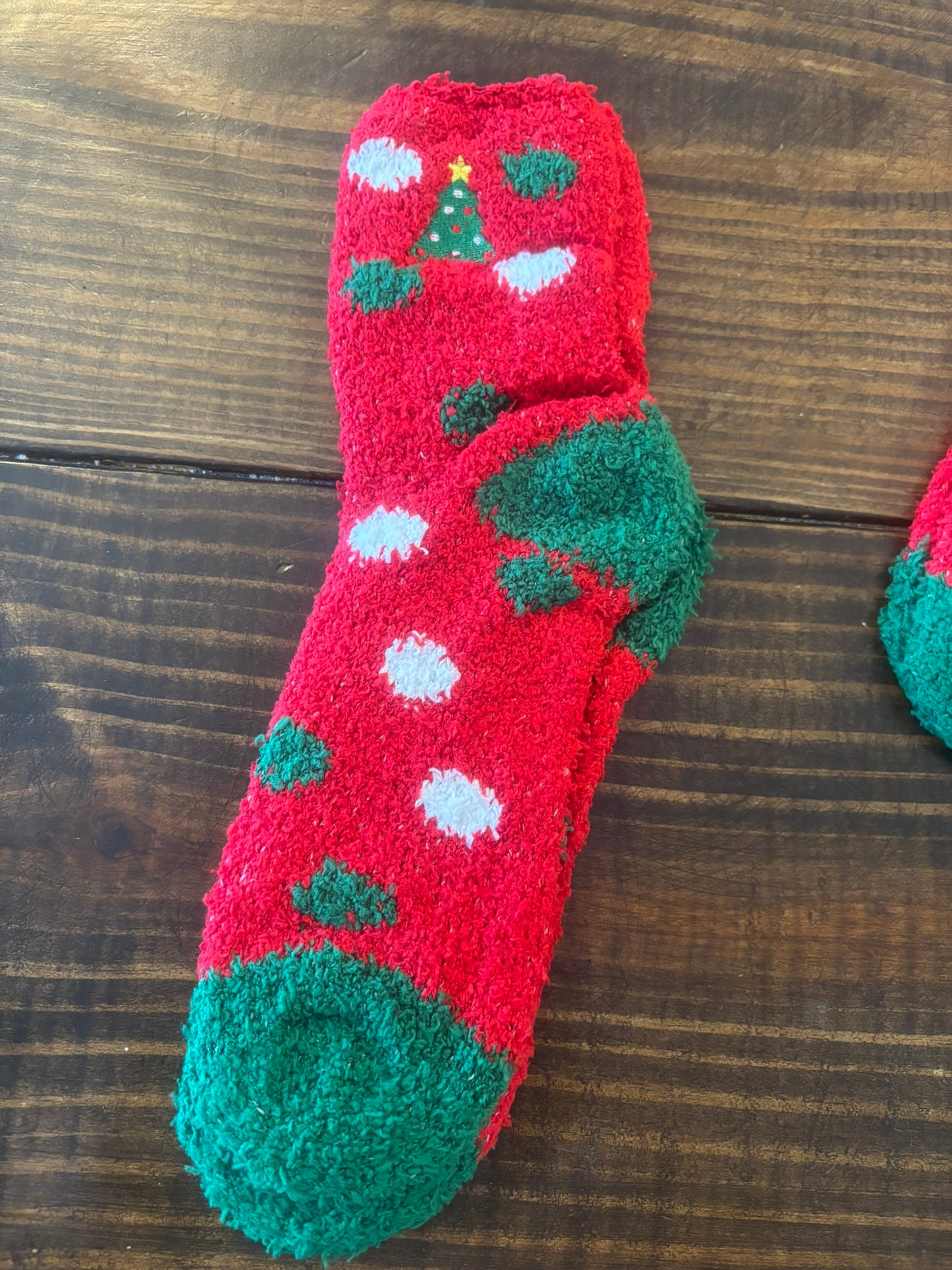 Fuzzy Christmas Socks
