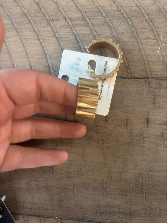 Crinkle Hoop Earrings