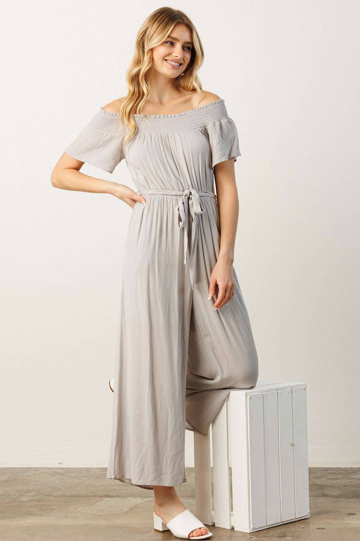 OFF SHOULDER JUMPSUIT