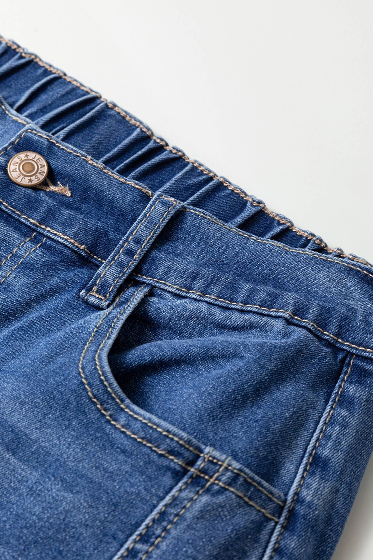 Buttons Front Tapered Casual Loose Fit Jeans