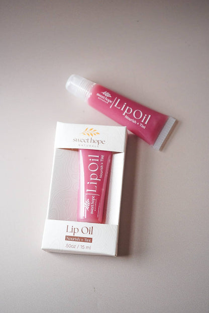 Natural Lip Oil - Zinnia | Nourish + Tint | Tallow & Lanolin