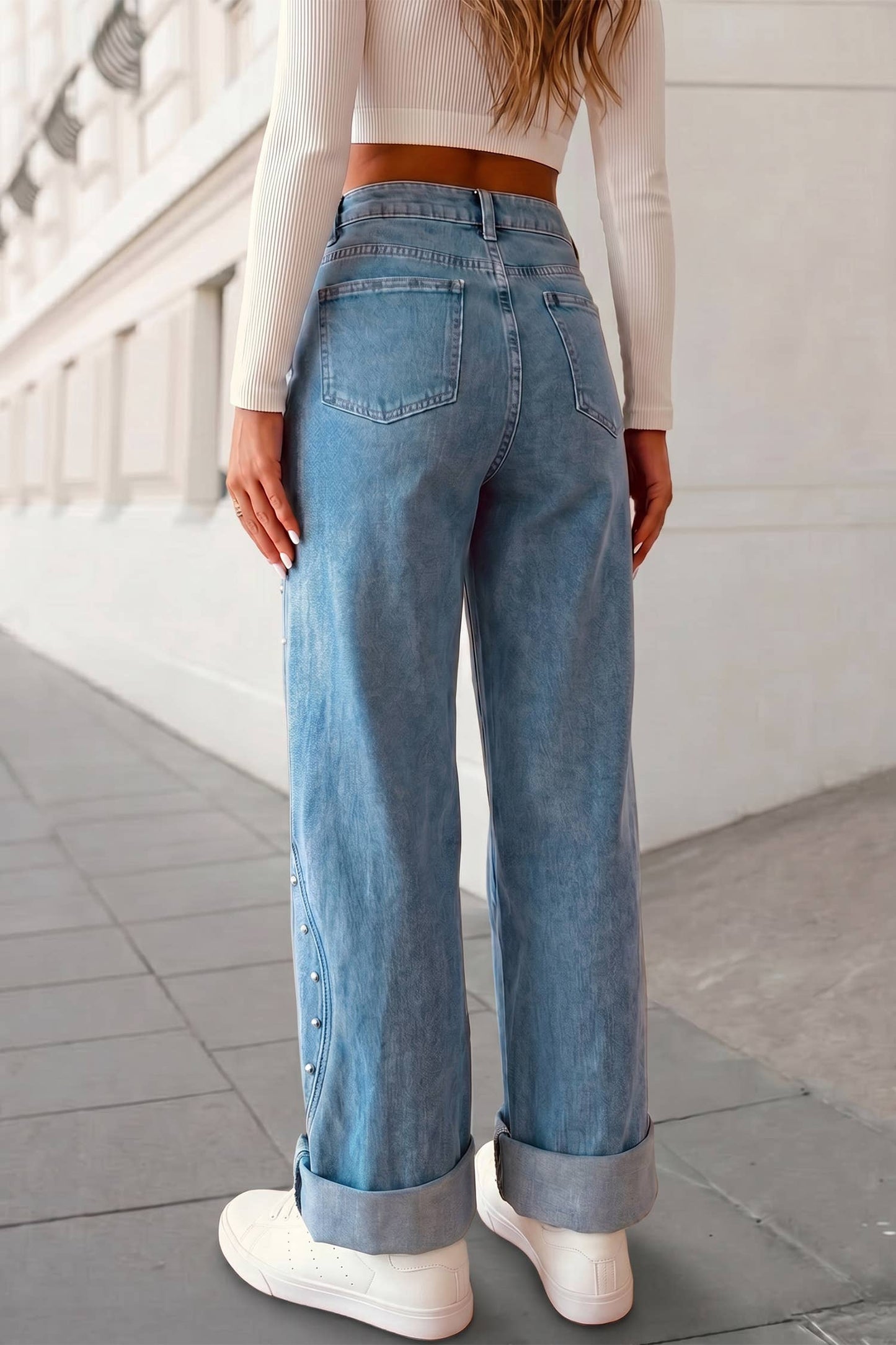 Rivet Detail Pockets Regular Fit Jeans | 4-16