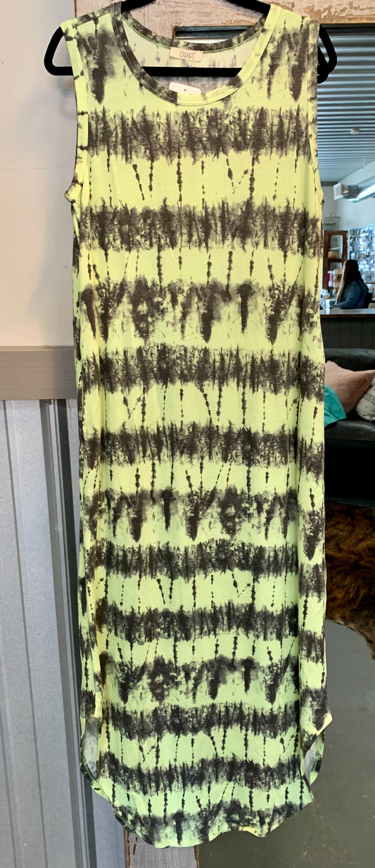 Lime Tie-Dye Tank Maxi