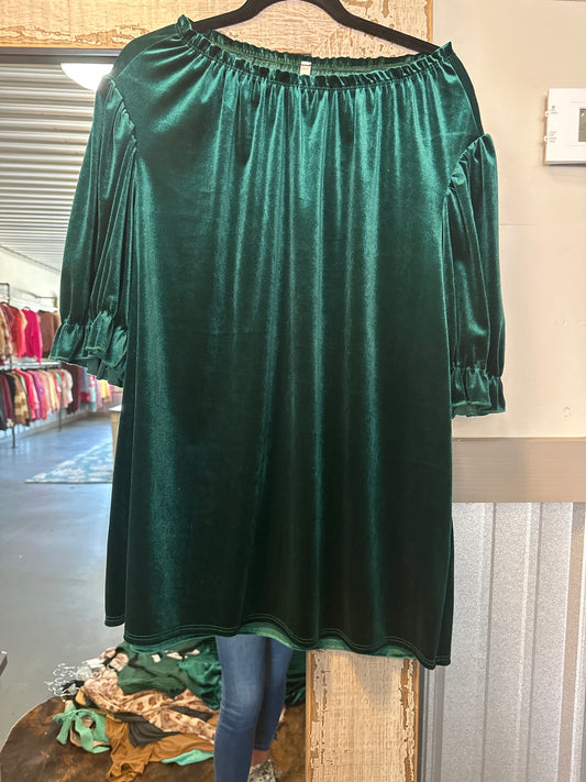 green velvet top