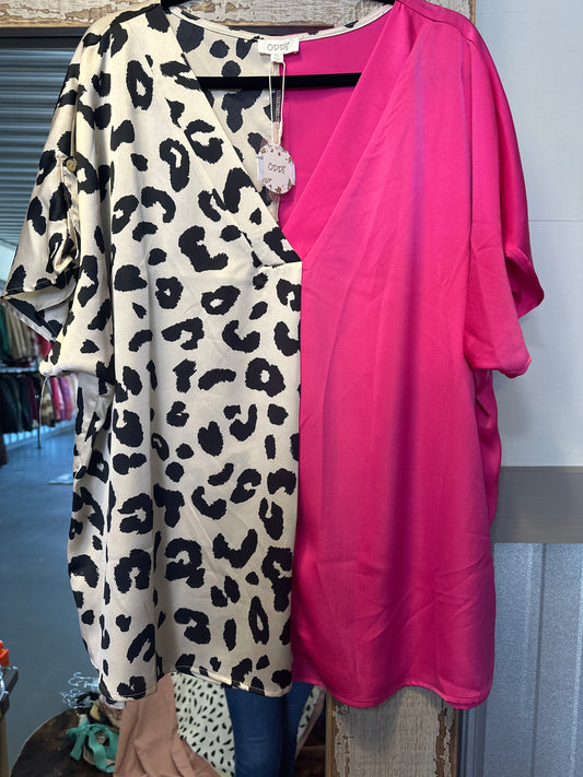 pink and leopard shirt