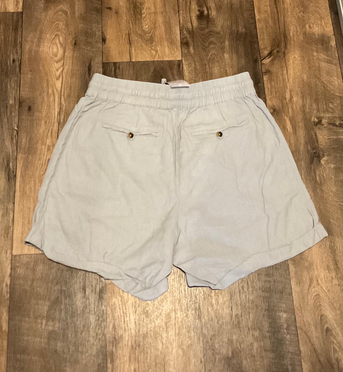 Curvy Grey Drawstring shorts