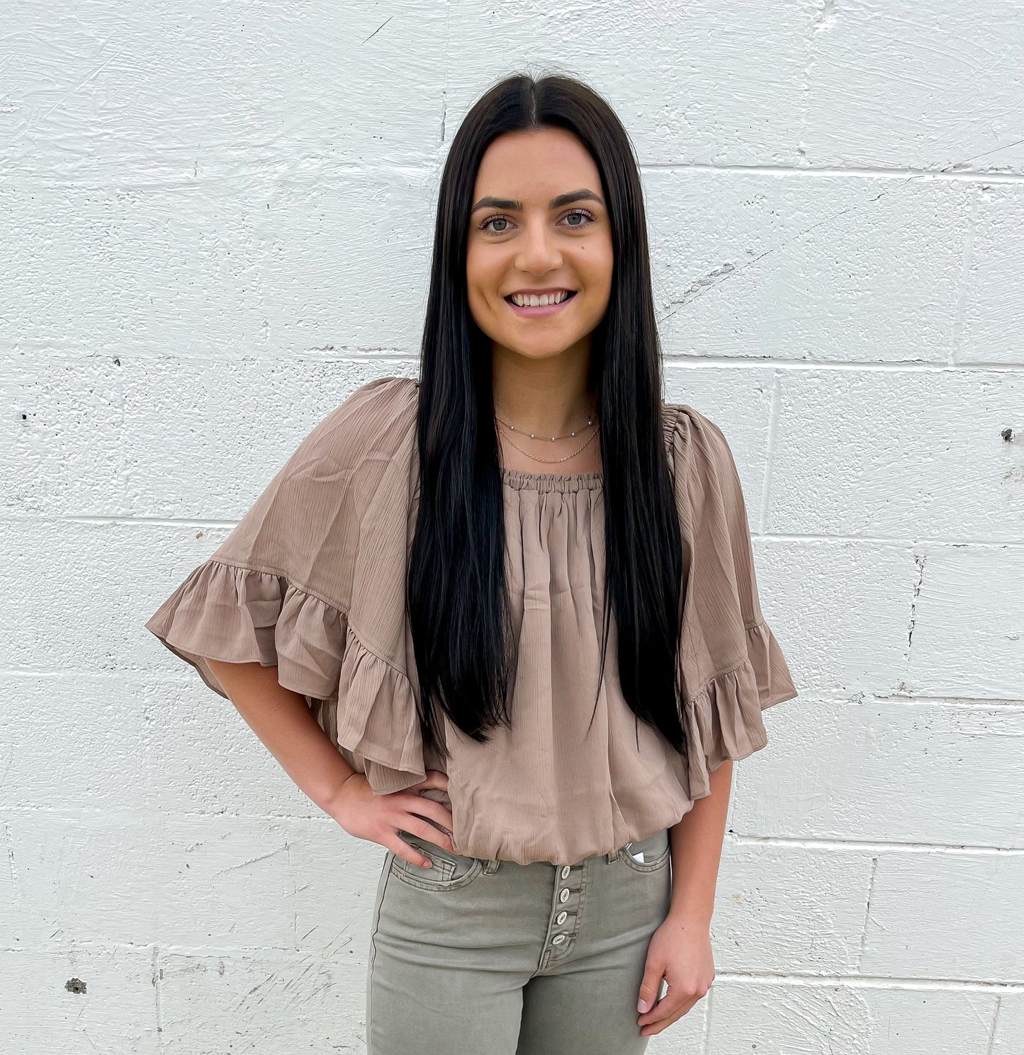 Off Shoulder Ruffled Blouse